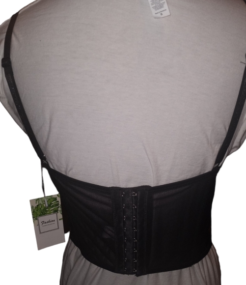 Black sexy spaghetti strap cami corset top - Picture 4 of 10